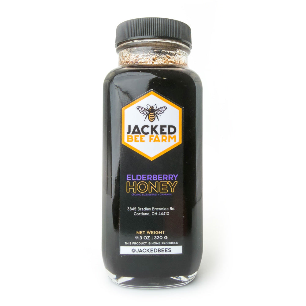 Jacked Bee Farm Elderberry Honey | Antioxidant-Rich Raw Honey